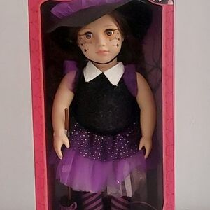 American Girl Purple & Black Witch Costume Doll